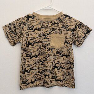 Eighty Eight Kids Dinosaur Graphic T-Shirt Size 6 | Cotton Tee with Pocket